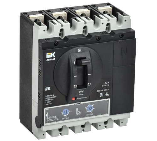 ARMAT Авт. выкл. лит. корпус 4P G 150кА 125А ТМ рег.  AR-MCCB-4G-150-0125A-ATUC  IEK