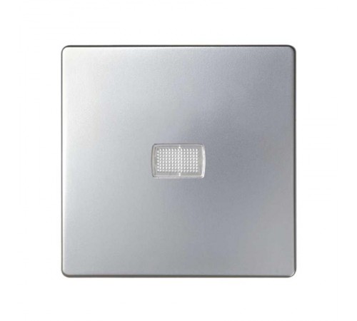 Simon 82 Клавиша для выключателя одноклавишного с подсветкой под пиктограммы, S82, S82N, алюминий  8200013-033  Simon