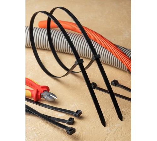 Хомут P6.6 стандартный (ч), 12.4x1000 (100шт) FlexLock PROxima  plc-fl-ctsb-12.4x1000  EKF