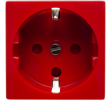 Розетка электрическая 2К+З для выделения чистого питания с замком (красный)  200002  SPL