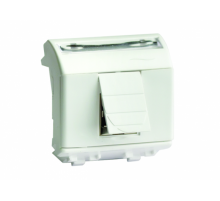 USB 2.0 со шторкой, Brava, белая, 2мод  76202B  DKC