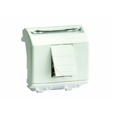 USB 3.0 со шторкой, Brava, белая, 2мод  76302B  DKC