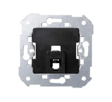 Simon 75 Механизм Розетка телефонная с 6 контактами для коннектора RJ11, S82, S82N, S88, S82 Detail, чёрный  75480-32  Simon