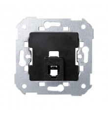 Simon 75 Механизм Розетка телефонная с 6 контактами для коннектора RJ11, S82, S82N, S88, S82 Detail, чёрный  75480-32  Simon