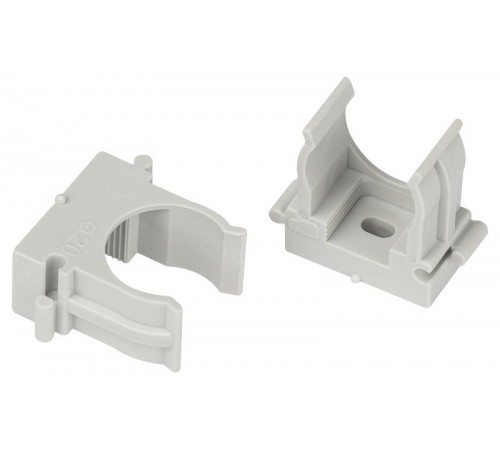 Крепеж клипса для труб  CLIP-20-G-MP d 20мм серый для монтажного пистолета (прямой монтаж) 100шт CLIP-20-G-MP  Б0062104  ЭРА