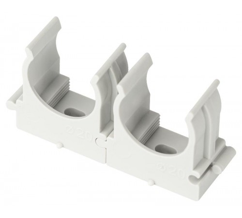 Крепеж клипса для труб  CLIP-20-G-MP d 20мм серый для монтажного пистолета (прямой монтаж) 100шт CLIP-20-G-MP  Б0062104  ЭРА