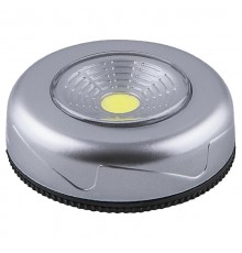 Светильник светодиодный-кнопкаFN1204 1LED 2W (1шт в блистере) 120Lm, 69*25мм, серебро  23374  FERON