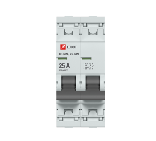 Выключатель нагрузки 2P 25А ВН-63N PROxima S63225  EKF