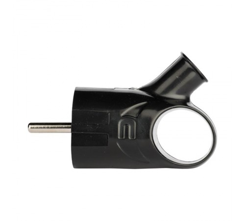 Вилка с кольцом с/з черн. 16А 250В EKF PROxima  AVK16-30  EKF