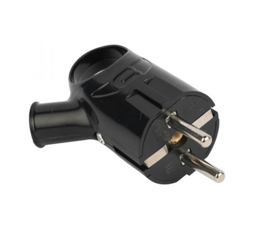 Вилка с кольцом с/з черн. 16А 250В EKF PROxima  AVK16-30  EKF