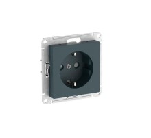 AtlasDesign Изумруд Розетка с заземлением со шторками, 16А, механизм, быстрозажимные клеммы  ATN000845S  SE