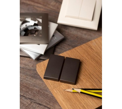 Валенсия лицевая панель выключателя 2-кл. 10А графит EKF PROxima   ESV10-L-023-60   EKF