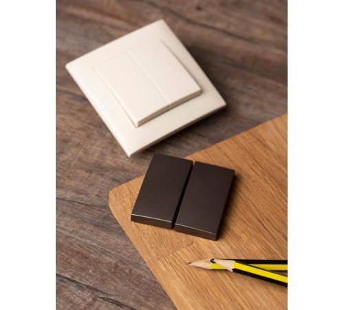 Валенсия лицевая панель выключателя 2-кл. 10А графит EKF PROxima   ESV10-L-023-60   EKF