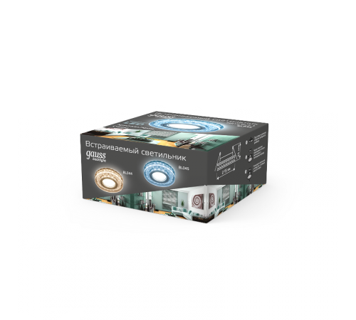 Светильник точечный встраиваемый Backlight BL045 Кругл. Кристалл/Хром, Gu5.3, LED 4100K  BL045  Gauss