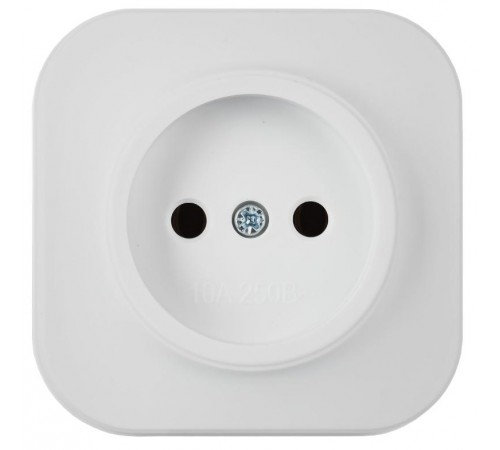 GLORY Розетка без з/к/ш о/у 10А РС20-2-ХБм белый матовый  ERH10-K01M-10  IEK