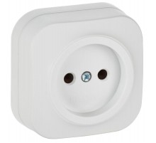 GLORY Розетка без з/к/ш о/у 10А РС20-2-ХБм белый матовый  ERH10-K01M-10  IEK