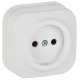 GLORY Розетка без з/к/ш о/у 10А РС20-2-ХБм белый матовый  ERH10-K01M-10  IEK