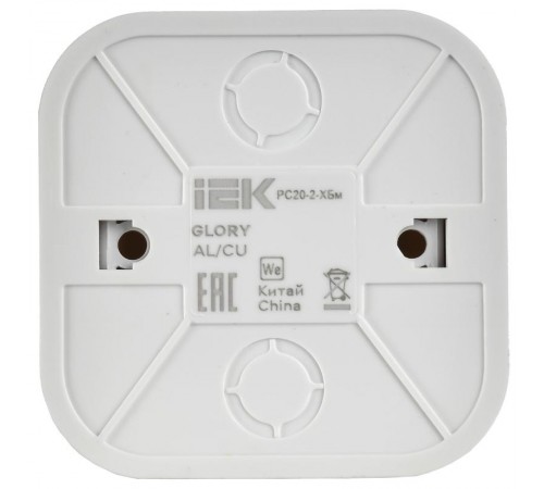 GLORY Розетка без з/к/ш о/у 10А РС20-2-ХБм белый матовый  ERH10-K01M-10  IEK