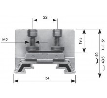 Клемма HD16/14.FF5.20 2шпильки  1SNA162979R0700  TE