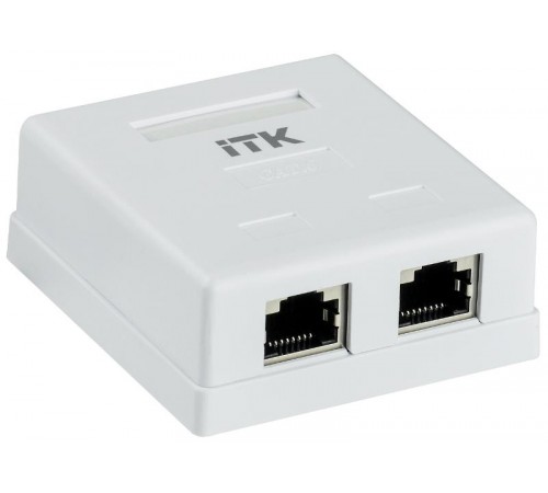 Настенная инф. розетка RJ45 кат. 6 FTP 2-порт  CS2-1C06F-22  ITK