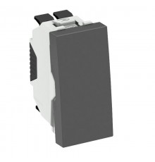 Переключатель кнопочный одноклавишный 10А 250В, 0,5 модуля Modul45, 45х22,5 мм черный  6120962  OBO Bettermann