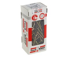 Саморезы универсальные 60х6,0 мм (100 шт) желтые - коробка с окном ( 0,699 кг)  102271  Tech-KREP