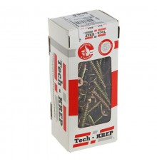 Саморезы универсальные 60х6,0 мм (100 шт) желтые - коробка с окном ( 0,699 кг)  102271  Tech-KREP