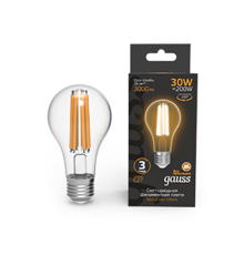 Лампа светодиодная Filament А70 30W 3000lm 2700К Е27 LED 1/10/40  102902130  Gauss