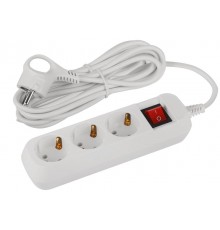 Удлинитель электрический ЭРА UDL-10-350-ES Greenline 3 розетки с заземлением с выключателем 5м ПВС 3x0.75мм2   Б0065080  ЭРА