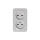 Blanca Белый О/У с изолирующей пластиной Розетка 2-ая без заземления без шторок 16А, 250В  BLNRA000211  SE