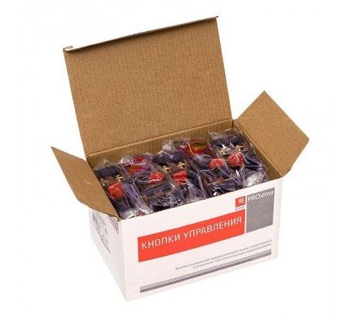 Кнопка AELA-22 "Грибок" красная с подсветкой NO+NC 220В EKF PROxima  pbn-aela-1r-220  EKF