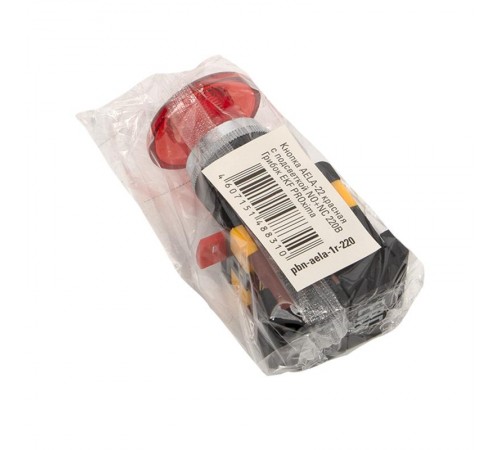 Кнопка AELA-22 "Грибок" красная с подсветкой NO+NC 220В EKF PROxima  pbn-aela-1r-220  EKF