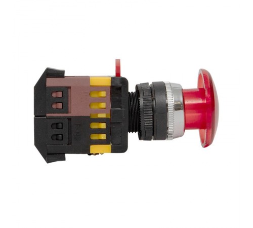 Кнопка AELA-22 "Грибок" красная с подсветкой NO+NC 220В EKF PROxima  pbn-aela-1r-220  EKF