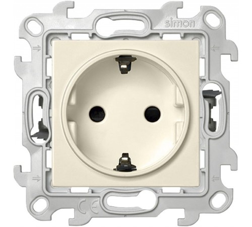 Simon 24 Сл. кость Розетка 2К+З со шторками Push&Go  2420432-031  Simon