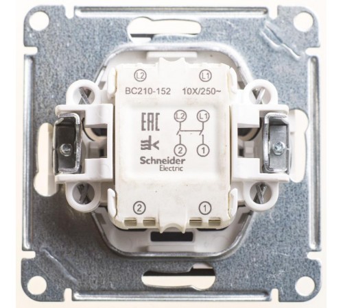 W59 Черный бархат Выключатель 1-клавишный 2-полюсный, 10А  VS210-152-6-86  SE