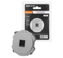 Розетка телефонная RJ11 платина, "Байкал"   SQ1819-0313  TDM