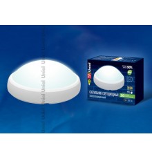 Светильник светодиодный пылевлагозащищен. для ЖКХ ULW-O04-12W/NW IP65 WHITE овал пласт 12Вт 840 Лм 4500 К белый свет IP65 220Ва белый  11136  Uniel