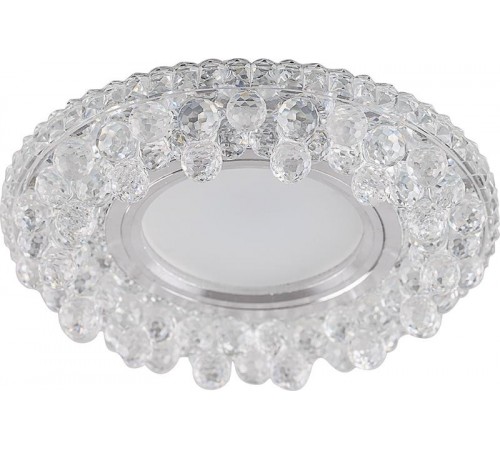 Светильник точечный встраиваемый под лампу, с LED подсветкой CD941 15LED*2835 SMD 4000K, MR16 50W G5.3, прозрачный  32654  FERON