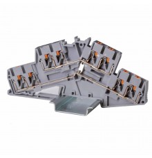 Клемма двухуровневая, зажим push-in, 8 точек подключения, уровни соединены перемычкой, 2.5 кв.мм, серая  VPRTT-2.5S-QT-PV  DKC