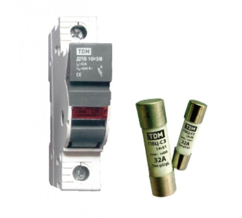 Держатель плавких вставок ДПВ 10х38 3П   SQ0216-0003  TDM