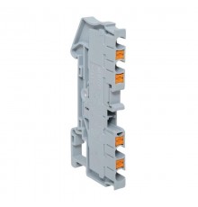 Клеммная колодка пружинная 2,5 Push-in 4 вывода серая PIT-2,5-4  EKF