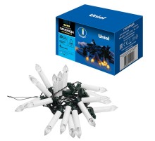Гирлянда светодиодная  "Свечки"  ULD-S0400-020/SGA WARM WHITE IP20 CANDLES   4м. 20 светодиодная . 3000К шнур зел.  UL-00005468  Uniel