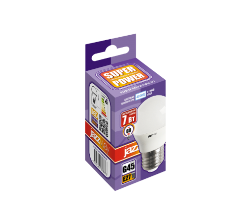 Лампа светодиодная PLED- SP G45 7w E27 4000K 230/50  .5018976  Jazzway