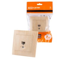 Розетка компьютерная RJ45 сосна "Лама"  SQ1815-0316  TDM