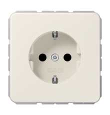 Штепсельная розетка SCHUKO 16А / 250В, пружинные зажимы; дюропласт; слоновая кость; CD500  CD1520  Jung