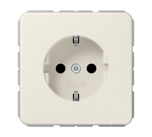 Штепсельная розетка SCHUKO 16А / 250В, пружинные зажимы; дюропласт; слоновая кость; CD500  CD1520  Jung