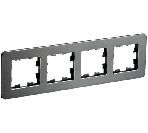 BRITE Рамка 4-ая РУ-4-1-Бр металл титан RE  BR-M42-M-01-K48  IEK