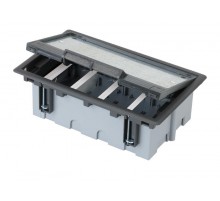 Simon Connect Люк в пол на 4 S-модуля (8 модулей К45), глубина 90-120мм, фальшпол, серый  SF410-1  Simon