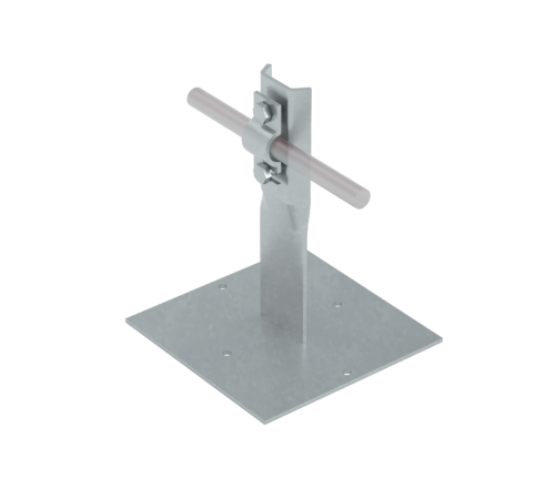 Приклееваемый держатель болтовой для прутка  5-10 мм H150 мм CU  PDB-H150-D5-10 CU  КМ-профиль