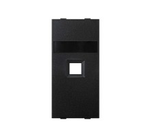 Модуль S прямой на 1 разъем RJ45 без шторок цвета графит Connect  S076-14  Simon